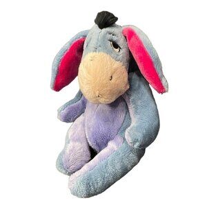 Disney Eeyore Pink Bow 9 inch Plush Blue Donkey